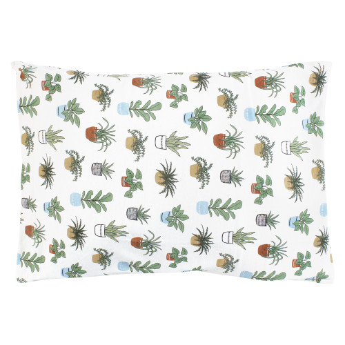 Hudson Baby Cotton Toddler Pillow Case, Plants
