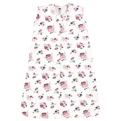 Hudson Baby Cotton Sleeveless Wearable Sleeping Bag, Sack, Blanket, Dusty Rose Floral