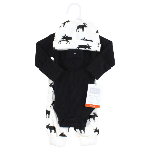 Hudson Baby Thermal Preemie Layette Set 4pc, Moose Long Sleeve