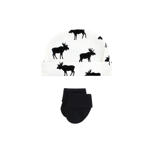 Hudson Baby Thermal Preemie Layette Set 4pc, Moose Long Sleeve