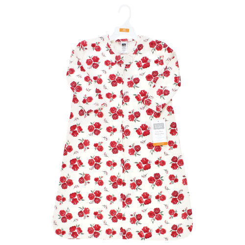 Hudson Baby Long Sleeve Cotton Jersey Sleeping Bag, Red Rose