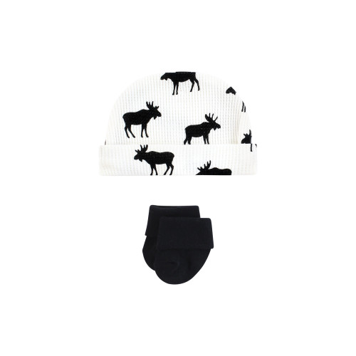 Hudson Baby Thermal Preemie Layette Set 4pc, Moose Short Sleeve