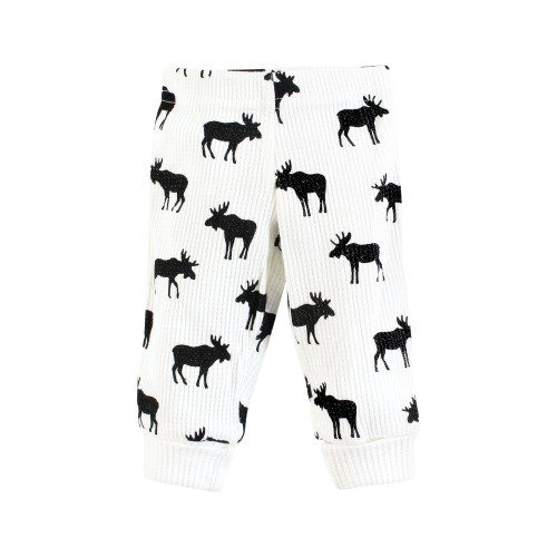 Hudson Baby Thermal Preemie Layette Set 4pc, Moose Short Sleeve