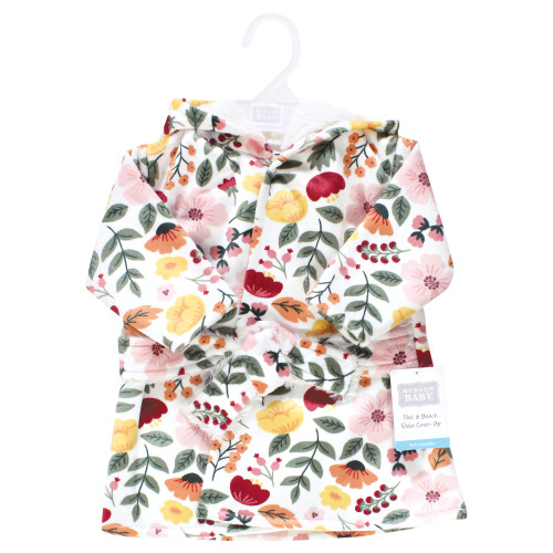 Hudson Baby Mink with Faux Fur Lining Pool and Beach Robe Cover-ups, Fall Botanical