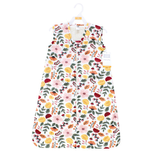 Hudson Baby Plush Faux Fur Sleeping Bag, Wearable Blanket, Fall Botanical