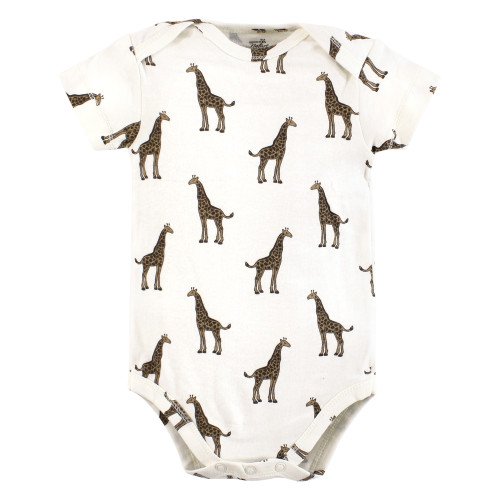 Touched By Nature Organic Cotton Bodysuits, Classic Safari Animals
