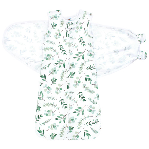 Hudson Baby Convertible Swaddle Sleep Sack, Eucalyptus