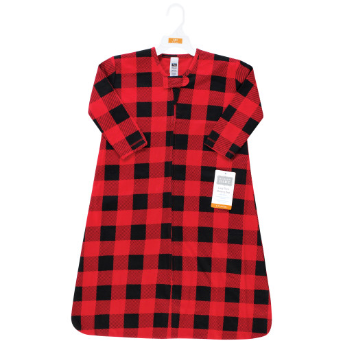 Hudson Baby Long Sleeve Cotton Jersey Sleeping Bag, Buffalo Plaid