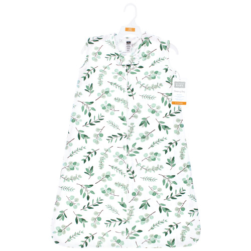 Hudson Baby Cotton Sleeveless Wearable Sleeping Bag, Sack, Blanket, Eucalyptus