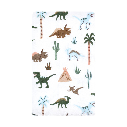Hudson Baby Cotton Flannel Burp Cloths, Retro Dinosaur 10 Pack