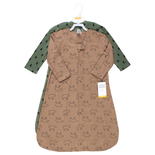 Hudson Baby Thermal Long Sleeve Sleeping Bag 2pk, Bear Tree