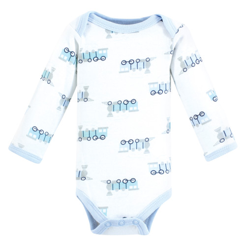Luvable Friends Preemie Long Sleeve Bodysuits 3pk - Train, Train