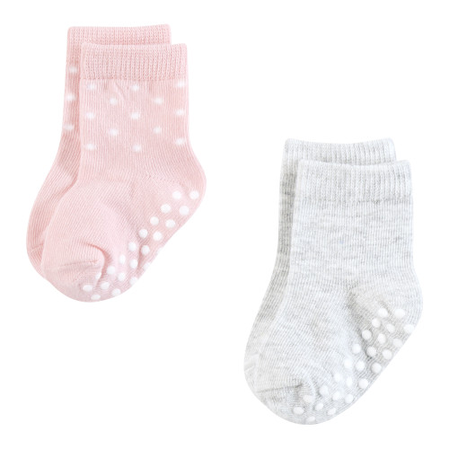 Hudson Baby Cotton Rich Newborn and Terry Socks, Soft Dots