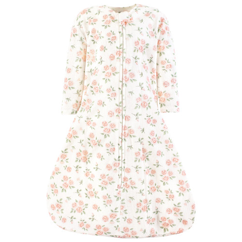 Hudson Baby Thermal Long Sleeve Sleeping Bag 2pk, Soft Pink Sage Rose