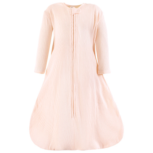 Hudson Baby Thermal Long Sleeve Sleeping Bag 2pk, Soft Pink Sage Rose