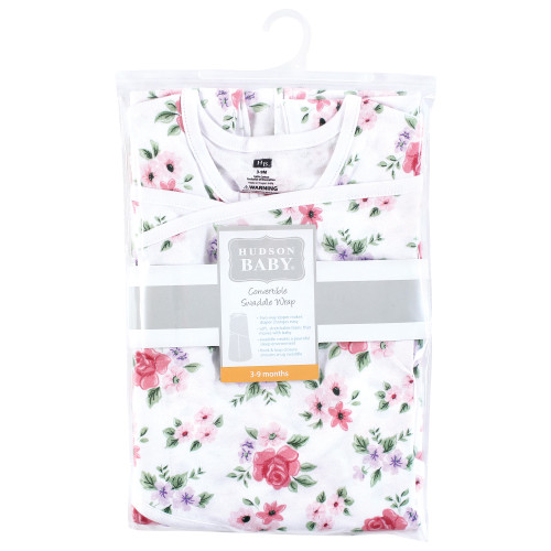 Hudson Baby Convertible Swaddle Sleep Sack, Vintage Floral
