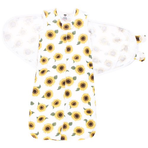 Hudson Baby Convertible Swaddle Sleep Sack, Sunflower