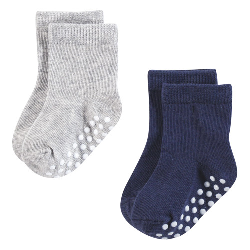 Hudson Baby Cotton Rich Newborn and Terry Socks, Athletic Stripe Neutral