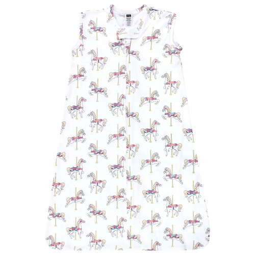 Hudson Baby Cotton Sleeveless Wearable Sleeping Bag, Sack, Blanket, Carousel Horse