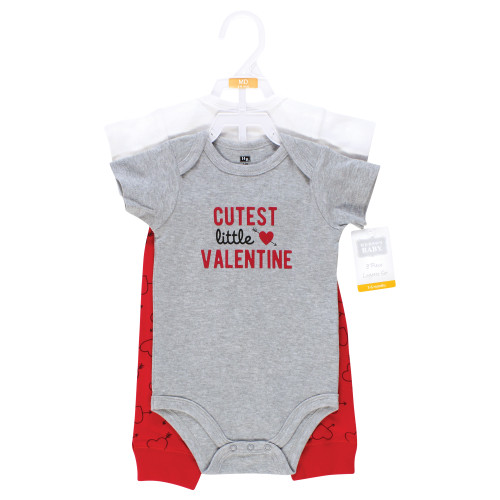 Hudson Baby Cotton Bodysuit and Pant Set, Cutest Valentine