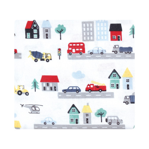 Hudson Baby Cotton Flannel Receiving Blankets, City Life