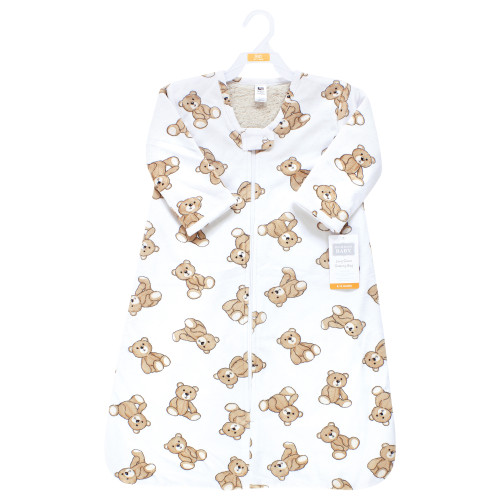Hudson Baby Long Sleeve Plush Faux Fur Sleeping Bag, Wearable Blanket, Teddy Bears