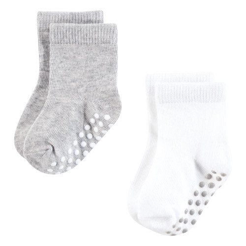 Hudson Baby Cotton Rich Newborn and Terry Socks, Blue Gray Basic