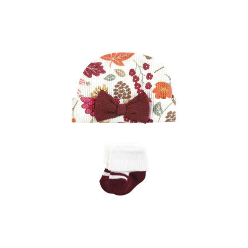 Hudson Baby Thermal Preemie Layette Set 4pc, Acorn Botanical Long Sleeve