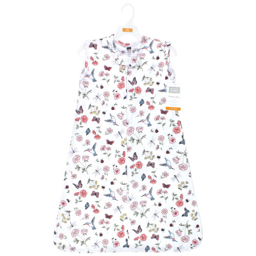 Hudson Baby Cotton Sleeveless Wearable Sleeping Bag, Sack, Blanket, Hummingbird Garden