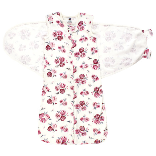 Hudson Baby Convertible Swaddle Sleep Sack, Rose
