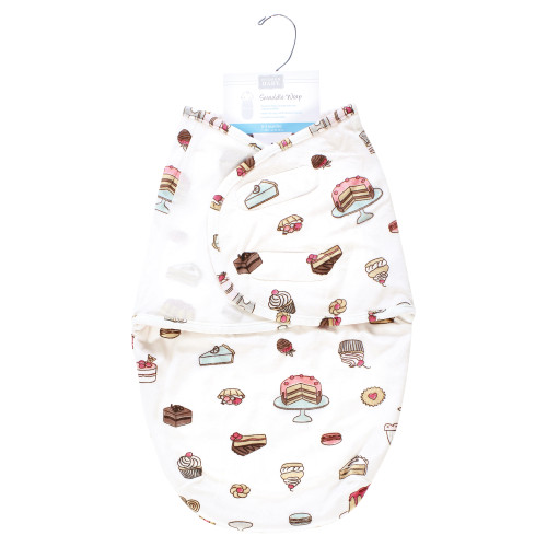 Hudson Baby Plush Faux Fur Swaddle Wrap, Sweet Bakery