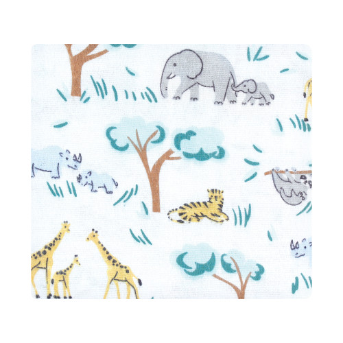 Hudson Baby Cotton Flannel Receiving Blankets, Safari Friends