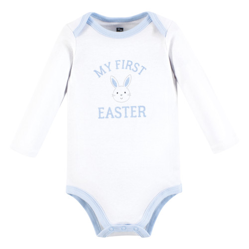 Hudson Baby Cotton Long-Sleeve Bodysuits, Boy First Valentine Easter