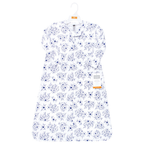 Hudson Baby Long Sleeve Cotton Jersey Sleeping Bag, Blue Toile