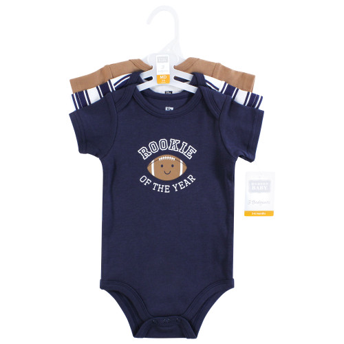 Hudson Baby Cotton Bodysuits, Football Rookie