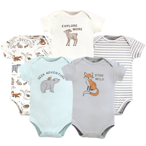 Touched By Nature Organic Cotton Bodysuits, Dreamy Woodland