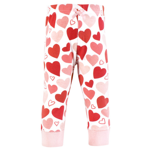 Hudson Baby Cotton Pants and Leggings, Valentine Hearts