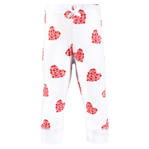 Hudson Baby Cotton Pants and Leggings, Valentine Hearts