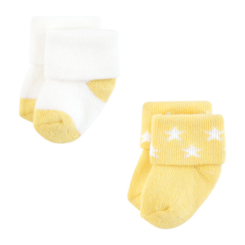Hudson Baby Cotton Rich Newborn and Terry Socks, Boy Asst Stars