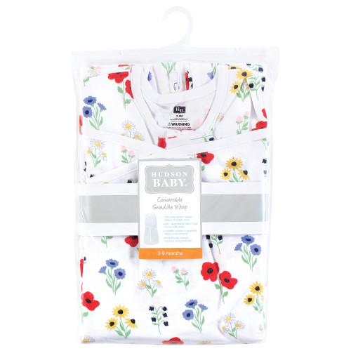 Hudson Baby Convertible Swaddle Sleep Sack, Wildflower