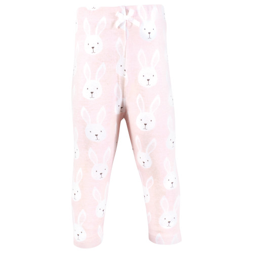 Hudson Baby Cotton Pants and Leggings, Easter Bunny Pink