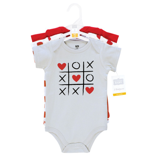Hudson Baby Cotton Bodysuits, Love Hearts
