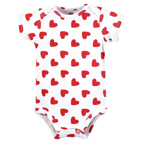 Hudson Baby Cotton Bodysuits, Love Hearts