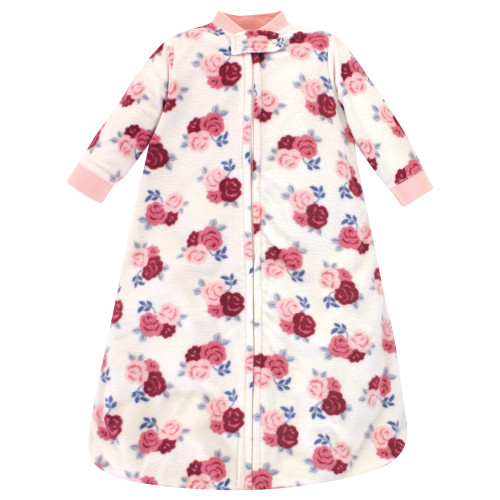 Hudson Baby Long-Sleeve Fleece Sleeping Bag, Floral 1