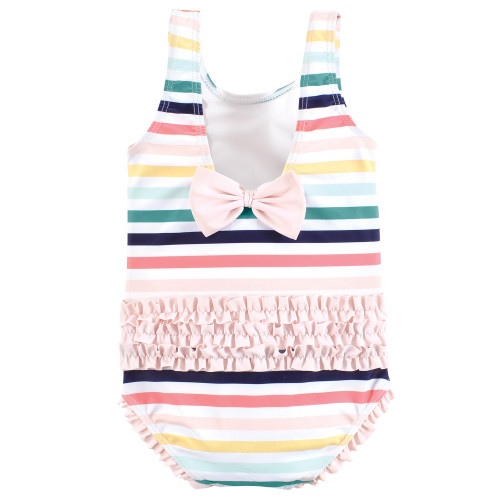 Hudson Baby Baby and Toddler Swimsuit, Sunset Stripe 1
