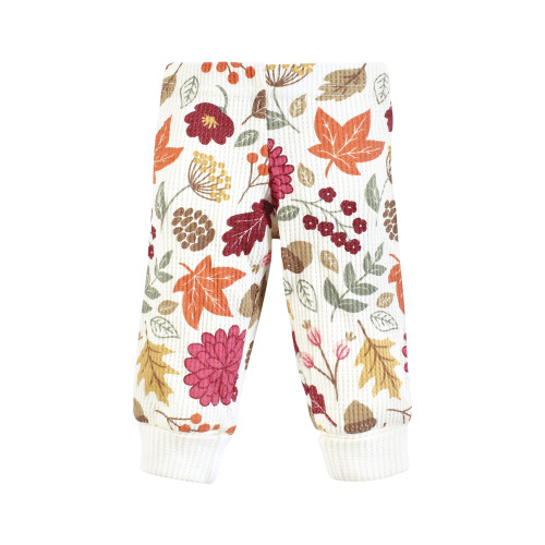 Hudson Baby Thermal Preemie Layette Set 4pc, Acorn Botanical Short Sleeve 1