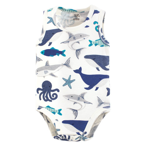 Touched By Nature Organic Cotton Bodysuits, Mystic Sea 1