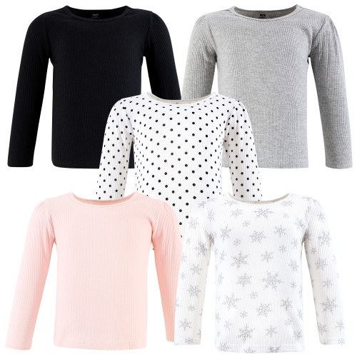 Hudson Baby Thermal Long Sleeve Tees 5pk, Snowflake