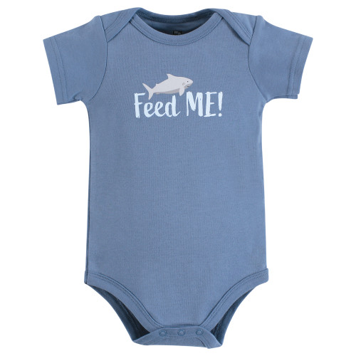 Hudson Baby Cotton Bodysuits 3-Pack, Jawsome Little Bro