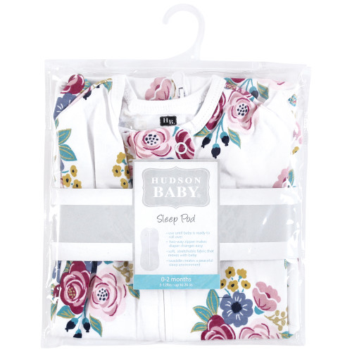 Hudson Baby Sleep Pod, Blush Navy Floral